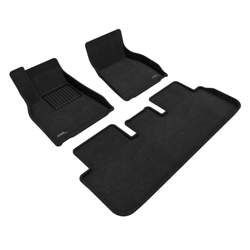 Tesla Model S Floor Mats - Front and Rear - 3D MAXpider - Elegant - Black - `21-`23 Tesla Model S Floor Mats - Front and Rear - 3D MAXpider - Elegant - Black - `21-`23
